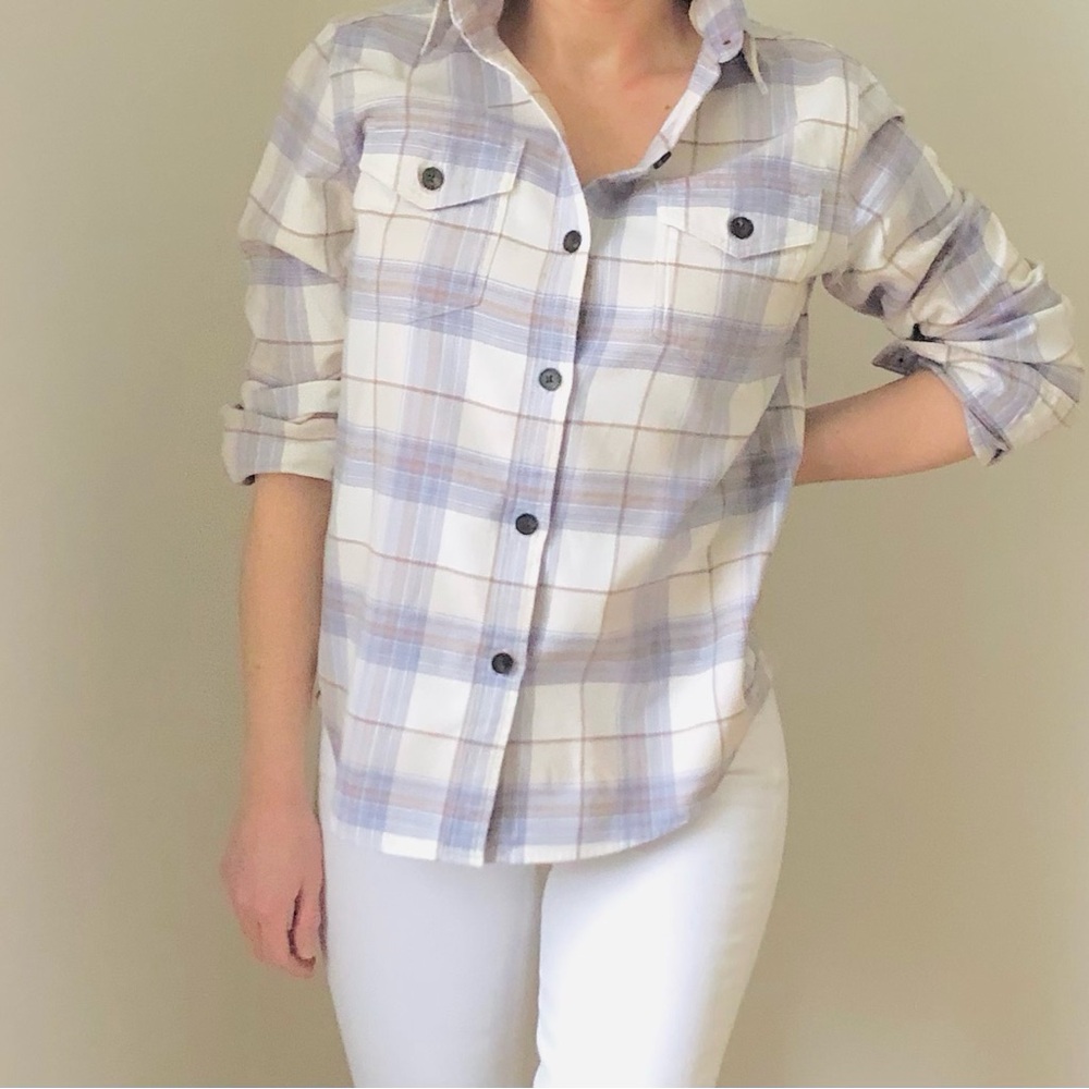 Organic Cotton Flannel Plaid Shirt - Picture 4 of 10